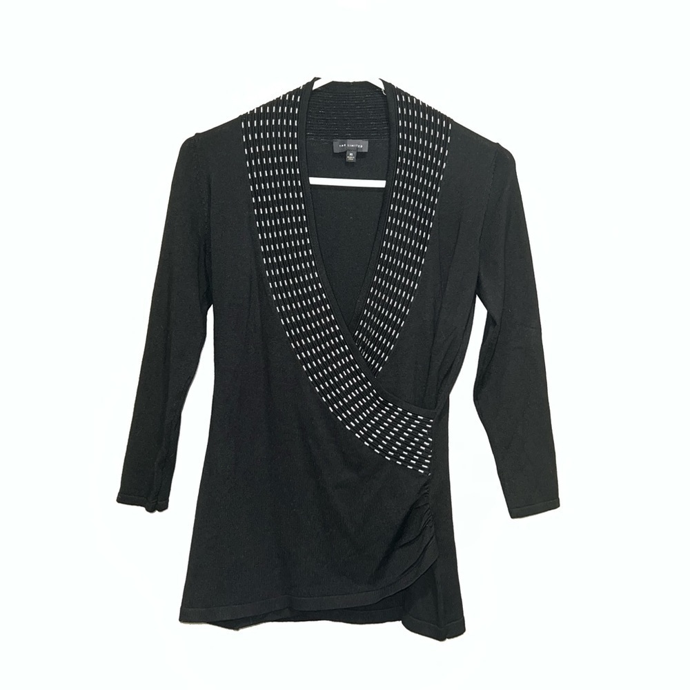 The Limited Black V Neck Long Sleeve Top